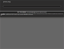Tablet Screenshot of proe.org